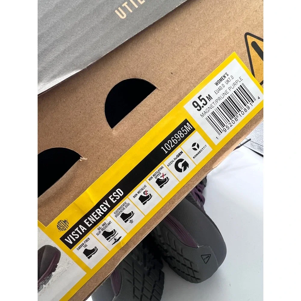 NIB Keen Vista Energy Women's Carbon Fiber Toe Shoe Gray/Purple US Size 9.5M